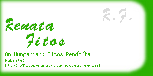 renata fitos business card